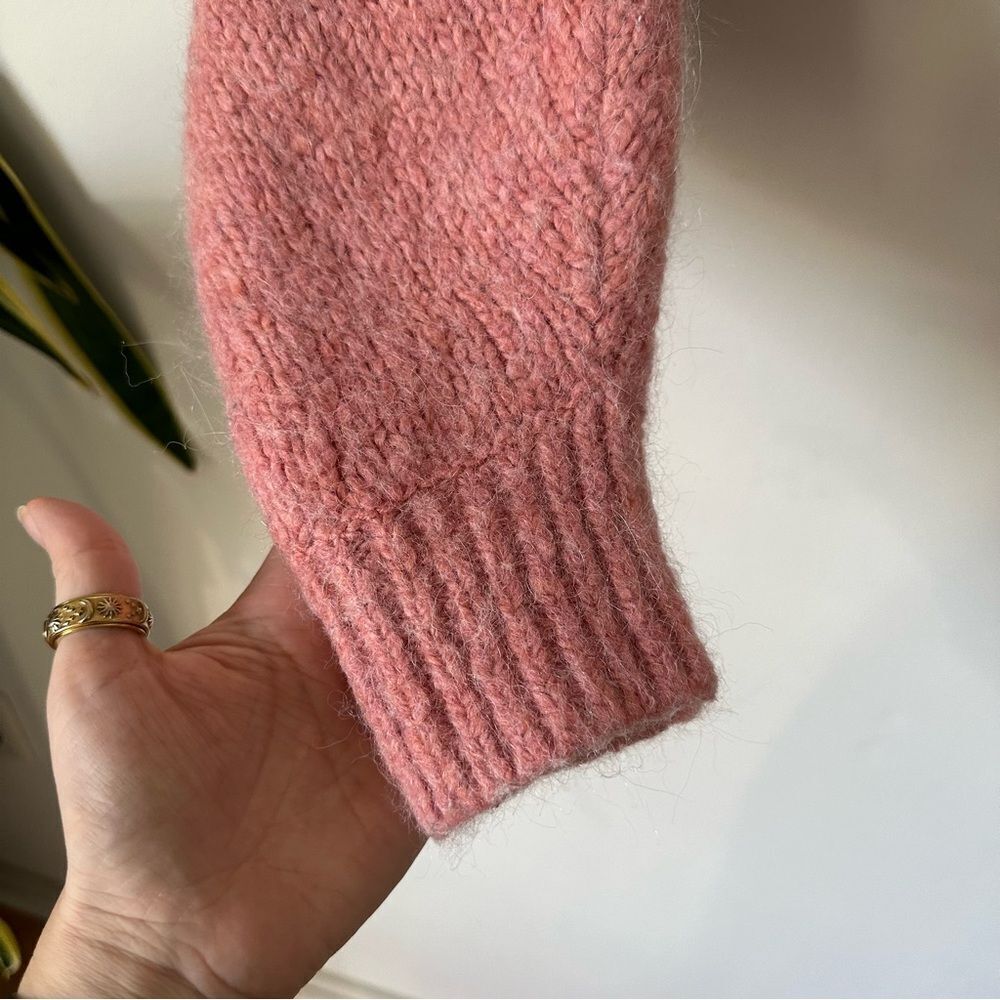 Wilfred Free Lolan Alpaca Wool Cropped Sweater Rose Rococo Pink Size S - Picture 6 of 9